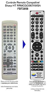 Controle Compatível  Com HOME THEATER SHARP RRMCGO367AWSA FBT2858
