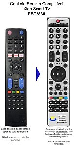 Controle Compatível Com XION SMART XI-LED32SLIM TV FBT2860
