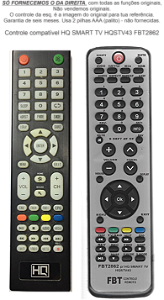 Controle Compatível Com HQ SMART TV HQSTV43 FBT2862