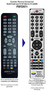 Controle Compatível TV North Tech NT-32SMS FBT2871
