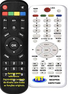 Controle Compatível Com  RECEPTOR TIGRE FBT2876