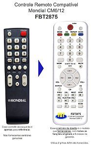 Controle Compatível Com MONDIAL CS AMP CM 06 12 FBT2875