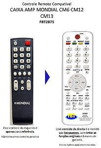Controle Compatível Com MONDIAL CS AMP CM 06 12 FBT2875