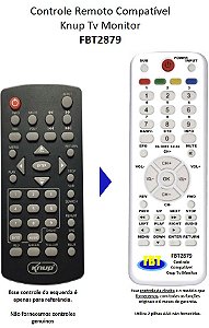 Controle Compatível KNUP TV MONITOR 14" FBT2879