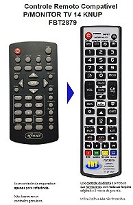 Controle Compatível KNUP TV MONITOR 14" FBT2879