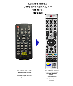 Controle Compatível KNUP TV MONITOR 14" FBT2879