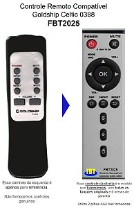 Controle Compatível Home Theater Goldship 0388 Fbt2025