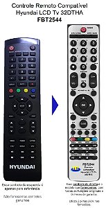 Controle Compatível Hyundai Ledtv 32dtha 50led Fbt2544