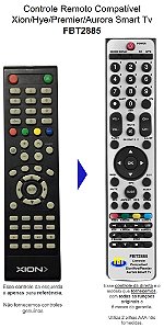 Controle Compatível  TV LED XION XI-LED32ISDB-T FBT2885