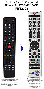 Controle Compatível Com H BUSTER Hbtv-42D06Fd Hbtv-32D06Hd FBT2723