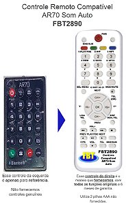 Controle Remoto Compatível AR70 806A Auto Radio FBT2890