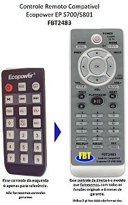 Controle Compatível Com ECOPOWER EP S700 801 FBT2483