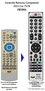 Controle Compatível Com CCE DVD737X FBT653