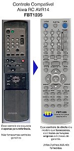 Controle Compatível AIWA VCR Rc AVR14 FBT1235