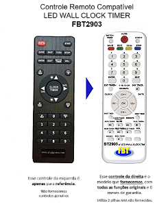 Controle Compatível Com Clock Timer FBT2903