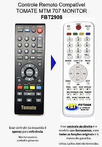 Controle Remoto Compatível TOMATE MTM707 FBT2908