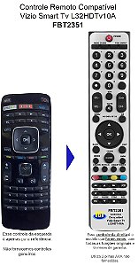Controle Remoto Compatível Com VIZIO LCD LED TV FBT2351