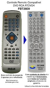 Controle Compatível Com  DVD RCA RTDVD4 FBT2609