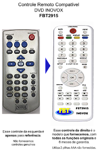 Controle Remoto Compatível Com DVD INOVOX FBT2915