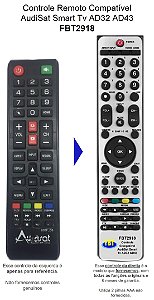 Controle Remoto Compatível C/ SMART TV AUDISAT FBT2918