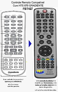 Controle Compatível Com Gradiente HTS870 FBT427