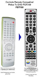 Controle Remoto Compatível - Philco Dvd Com Tv Pcr-109 Pvt-2150 FBT195