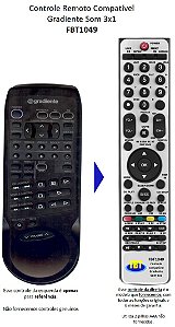 Controle Compatível Com HOME GRADIENTE/JVC FBT1049