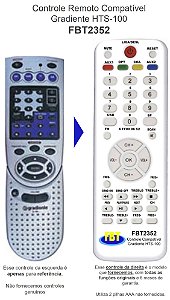 Controle Compatível Com HOME GRADIENTE HTS-100 FBT2352