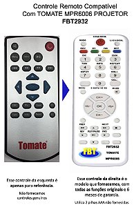 Controle Compatível Com PROJETOR TOMATE MPR6006 FBT2932
