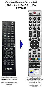 Controle Remoto Compatível Com PHILCO PH671N PH672N PH650N FBT1612