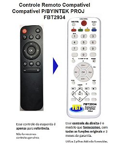 Controle Compatível PROJETOR B YINTEK SERIE SKY/CEU X20 FBT2934