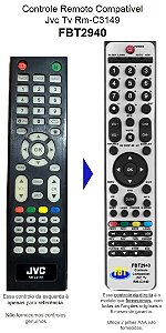 Controle Compatível JVC SMART TV RM-C3149 FBT2940