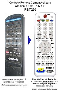 Controle Remoto Compatível para Gradiente Som TK 53CR FBT295