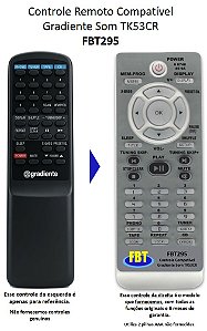 Controle Remoto Compatível para Gradiente Som TK 53CR FBT295