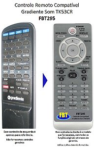 Controle Remoto Compatível para Gradiente Som TK 53CR FBT295