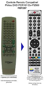 Controle Remoto Compatível Com PHILCO DVP 2500 E PCR-101 FBT257