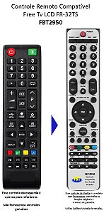 Controle Compatível Com SMART TV FREE FR32TS FBT2950