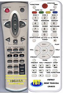 Controle Compatível Com SOM SEMP TOSHIBA CR4030 MS6538CD FBT997
