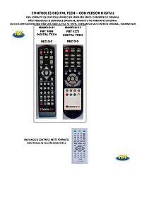 Controle Remoto Compatível - Conversor Digital Coolsat Cromus Digital Tech Digital Bras Dreamax Echotech Ecogold Elsys Feasso Fortrek