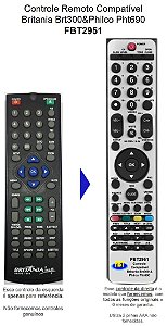 Controle Compatível Com DVD BRITANIA IMAGE PHT690 FBT2951