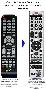 Controle Compatível Com MIDI JAPAN LCD TV FBT2956