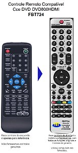 Controle Compatível Com DVD CCE DVD520USX FBT724