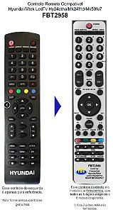 Controle Compatível TV LED MTEK MK20CN1 FBT2958