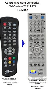 Controle Compatível Recep Telesystem Ts F11 Fta FBT2047
