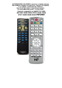 Controle Remoto Compatível Com SANYO TV TUBO DS13204 1204 251204 27214  FBT2965