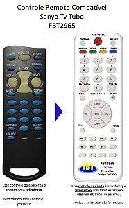 Controle Remoto Compatível Com SANYO TV TUBO DS13204 1204 251204 27214 FBT2965
