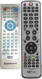CONTROLE COMPATIVEL EXPLOSOUND DVD 1235G FBT1532