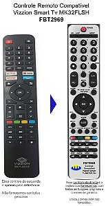 Controle Remoto Compatível Com SMART TV MTEK. MK32FSLH MK40FSLF FBT2969