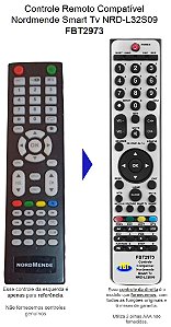 Controle Remoto Compatível Com SMART TV NORDMENDE  NRD-32LS09 FBT2973