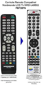 Controle Remoto Compatível Com SMART TV NORDMENDE  NRD-L49S02 FBT2976